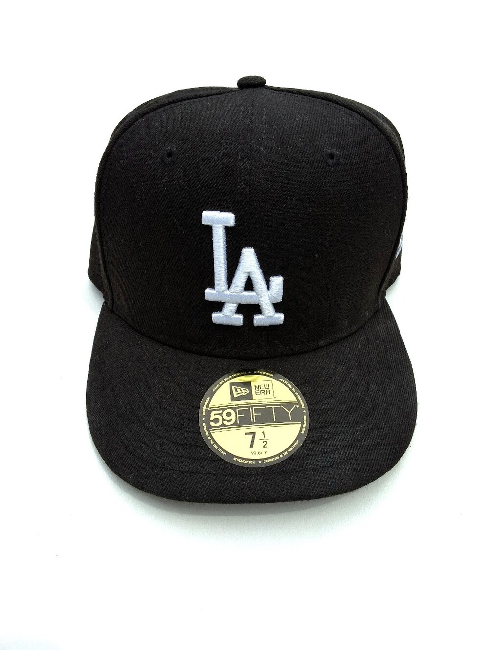 LA Dodgers New Era 59FIFTY - Fitted Hat - Black/White (Size 7 1/2)